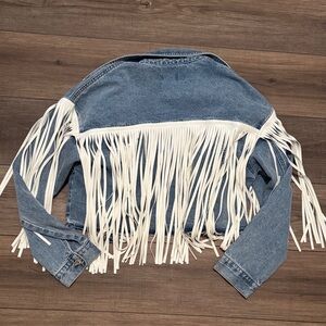 Denim Fringe Jacket
